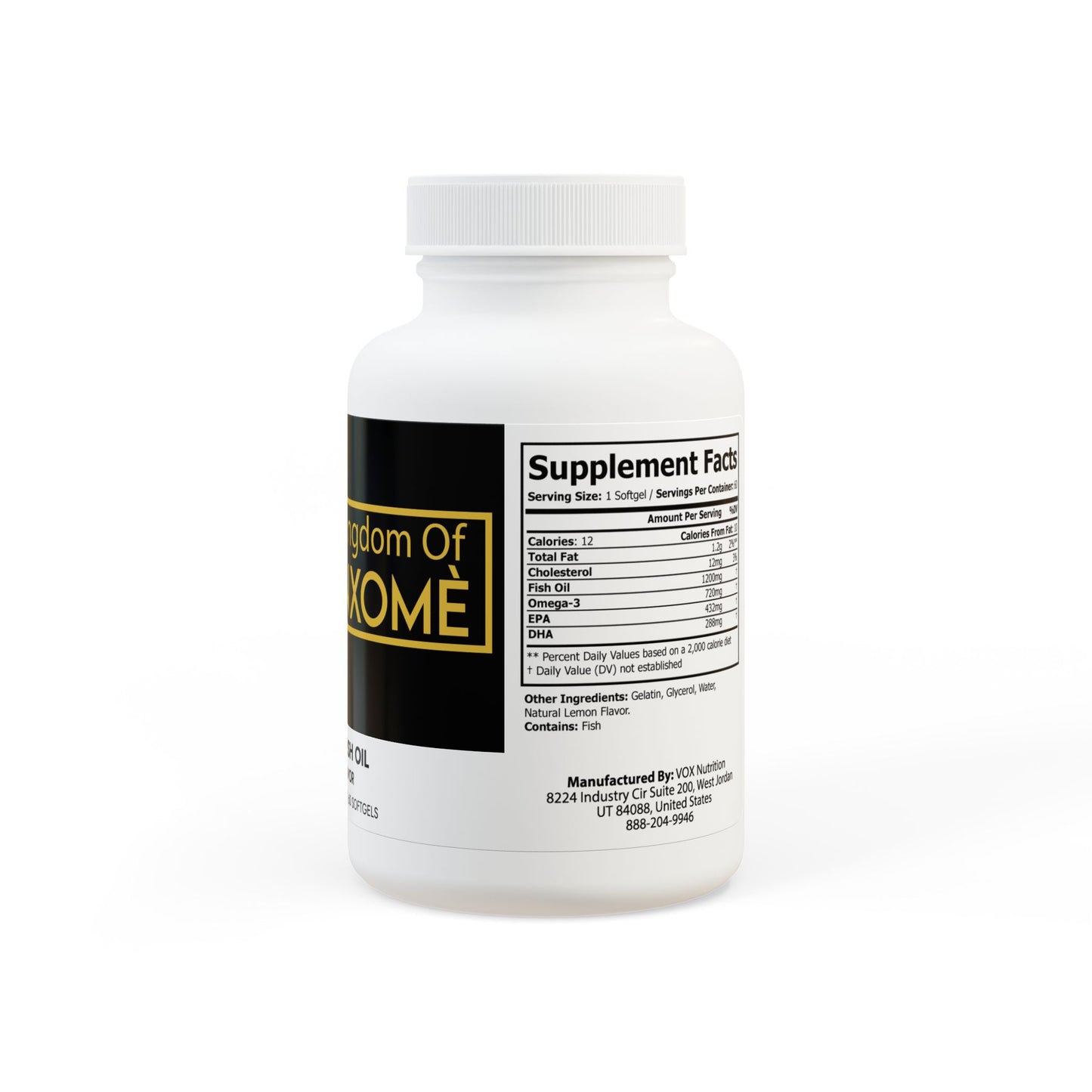 Omega 3 Fish Oil Supplement (60 Softgels)